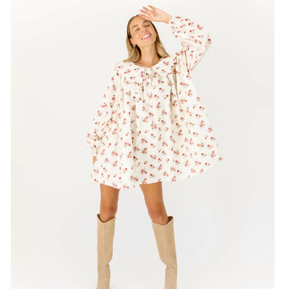 Zoco mable collared mini floral dress